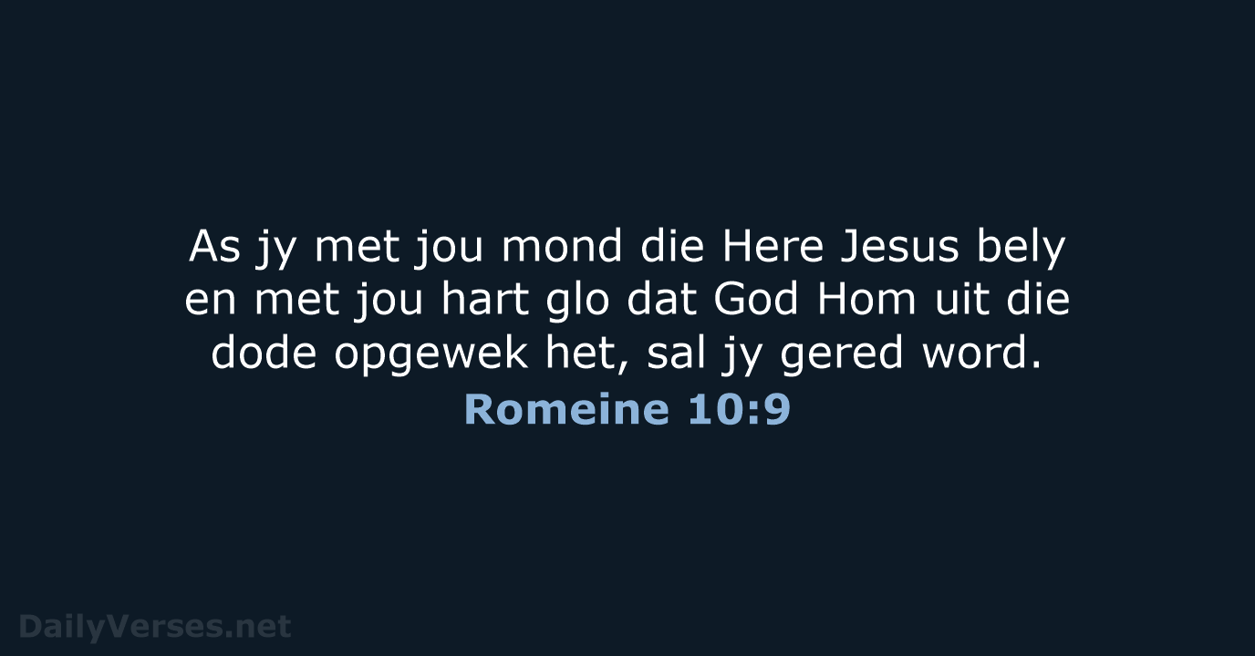 Romeine 10:9 - AFR53