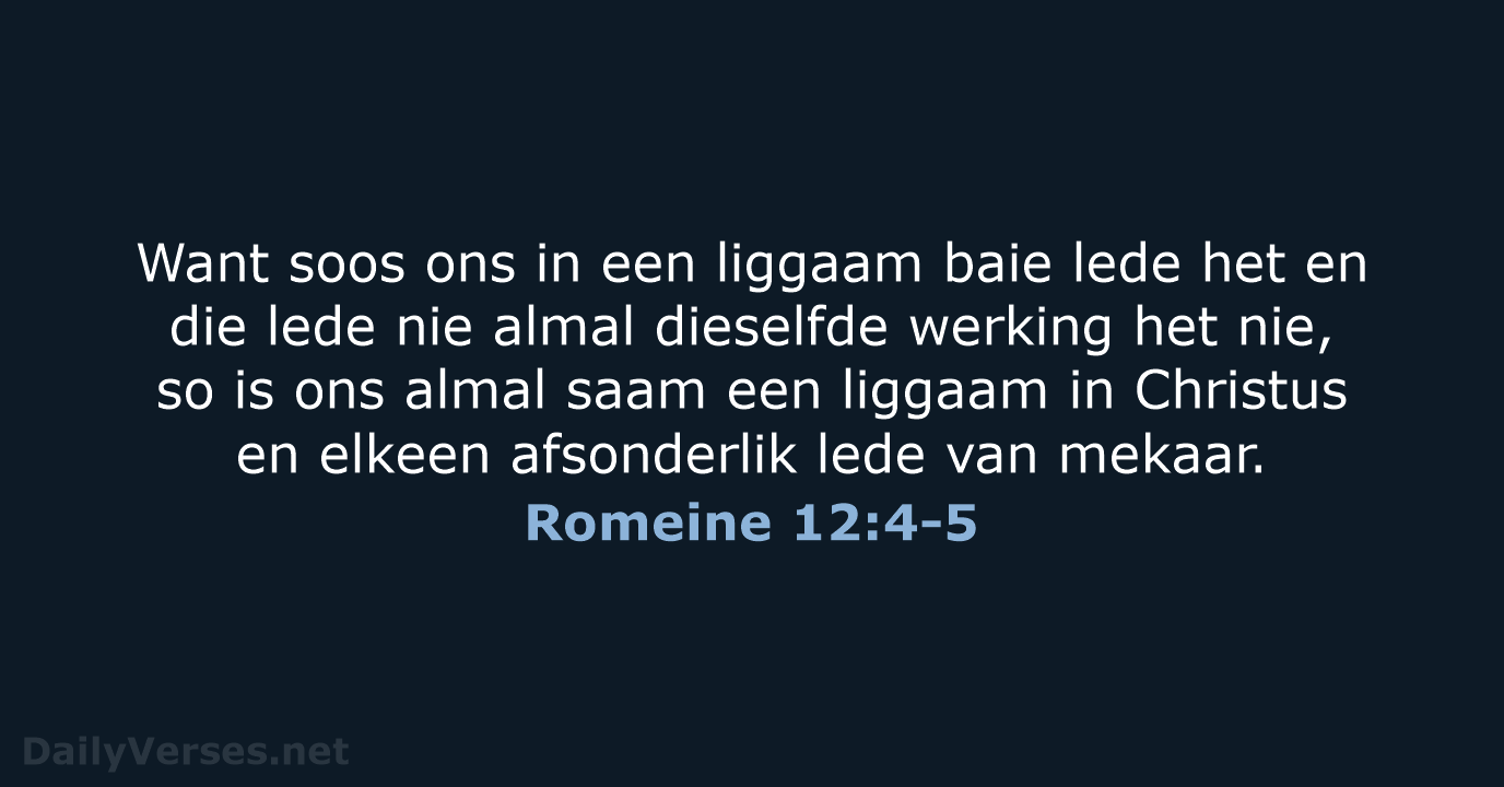 Romeine 12:4-5 - AFR53