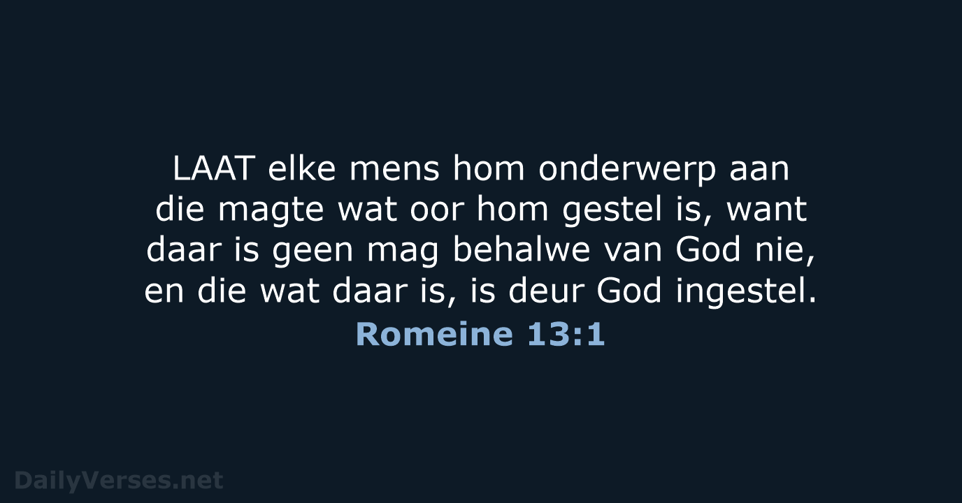 Romeine 13:1 - AFR53