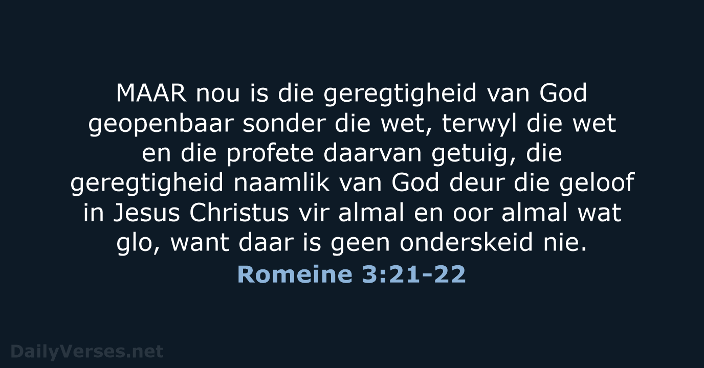 Romeine 3:21-22 - AFR53