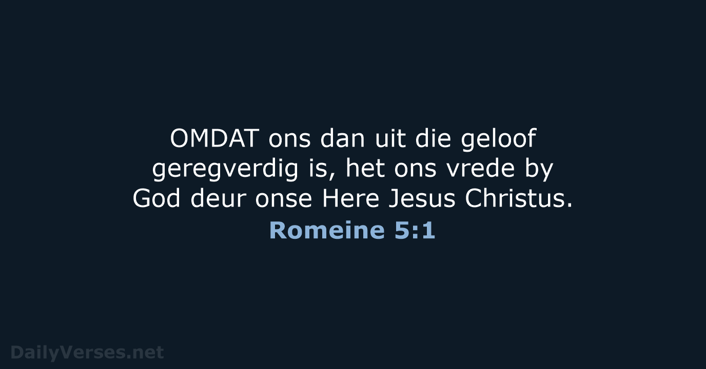 Romeine 5:1 - AFR53