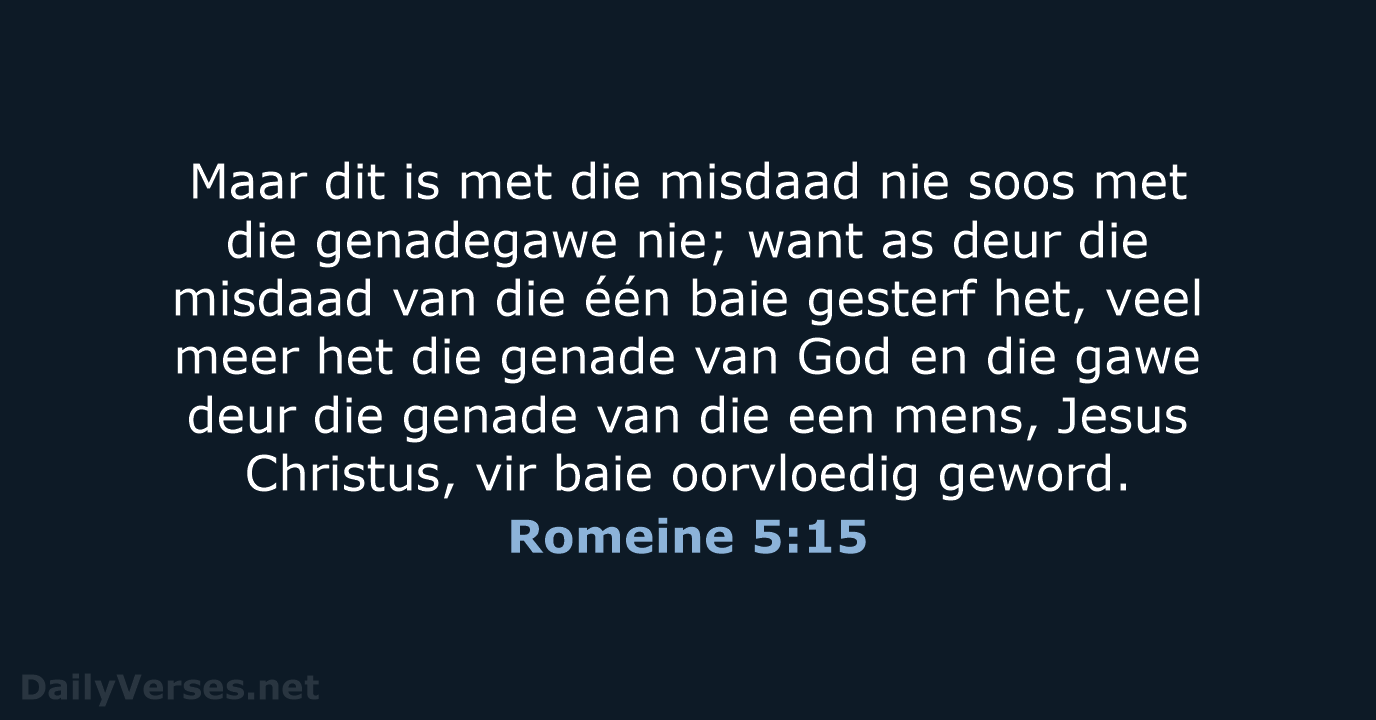 Romeine 5:15 - AFR53