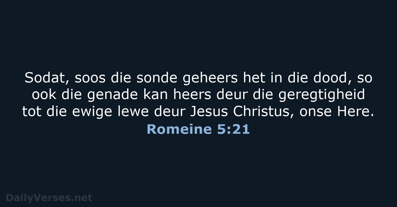 Romeine 5:21 - AFR53
