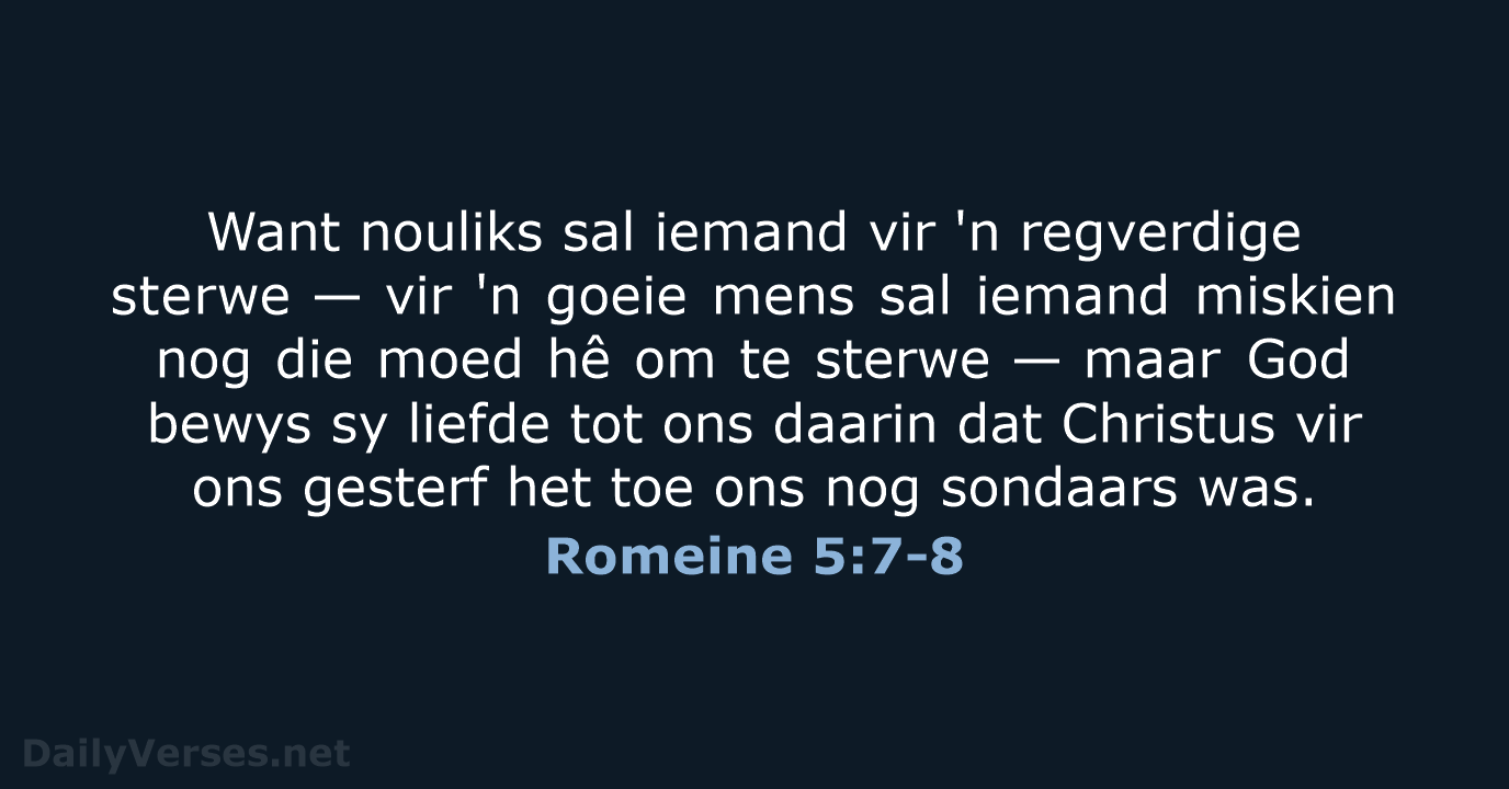 Romeine 5:7-8 - AFR53