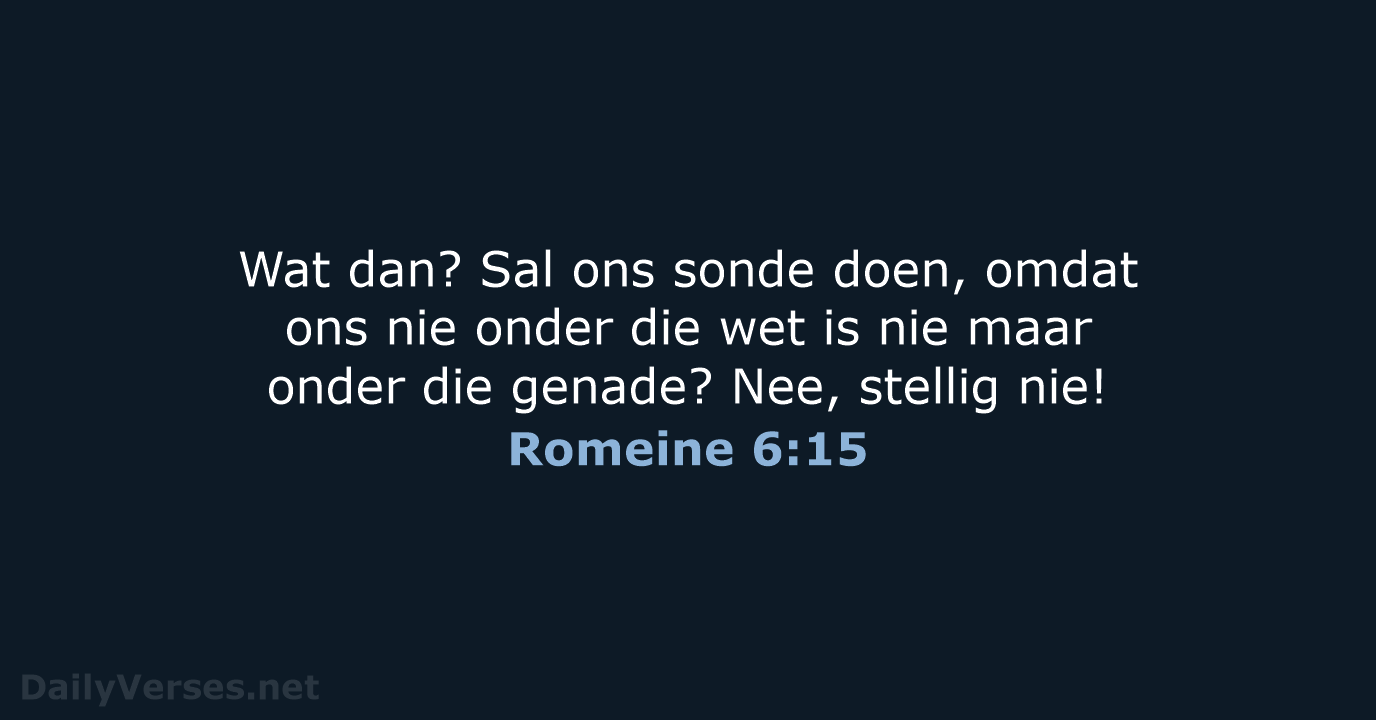 Romeine 6:15 - AFR53