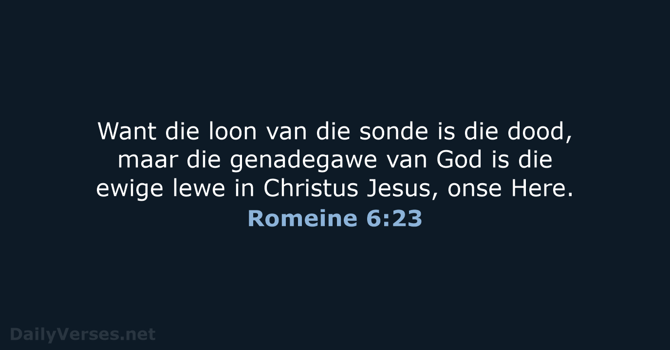 Romeine 6:23 - AFR53