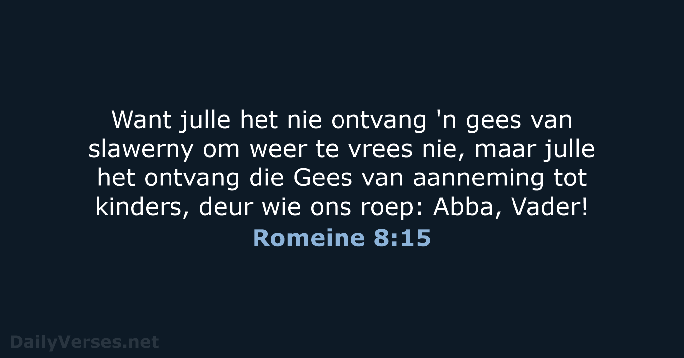Romeine 8:15 - AFR53