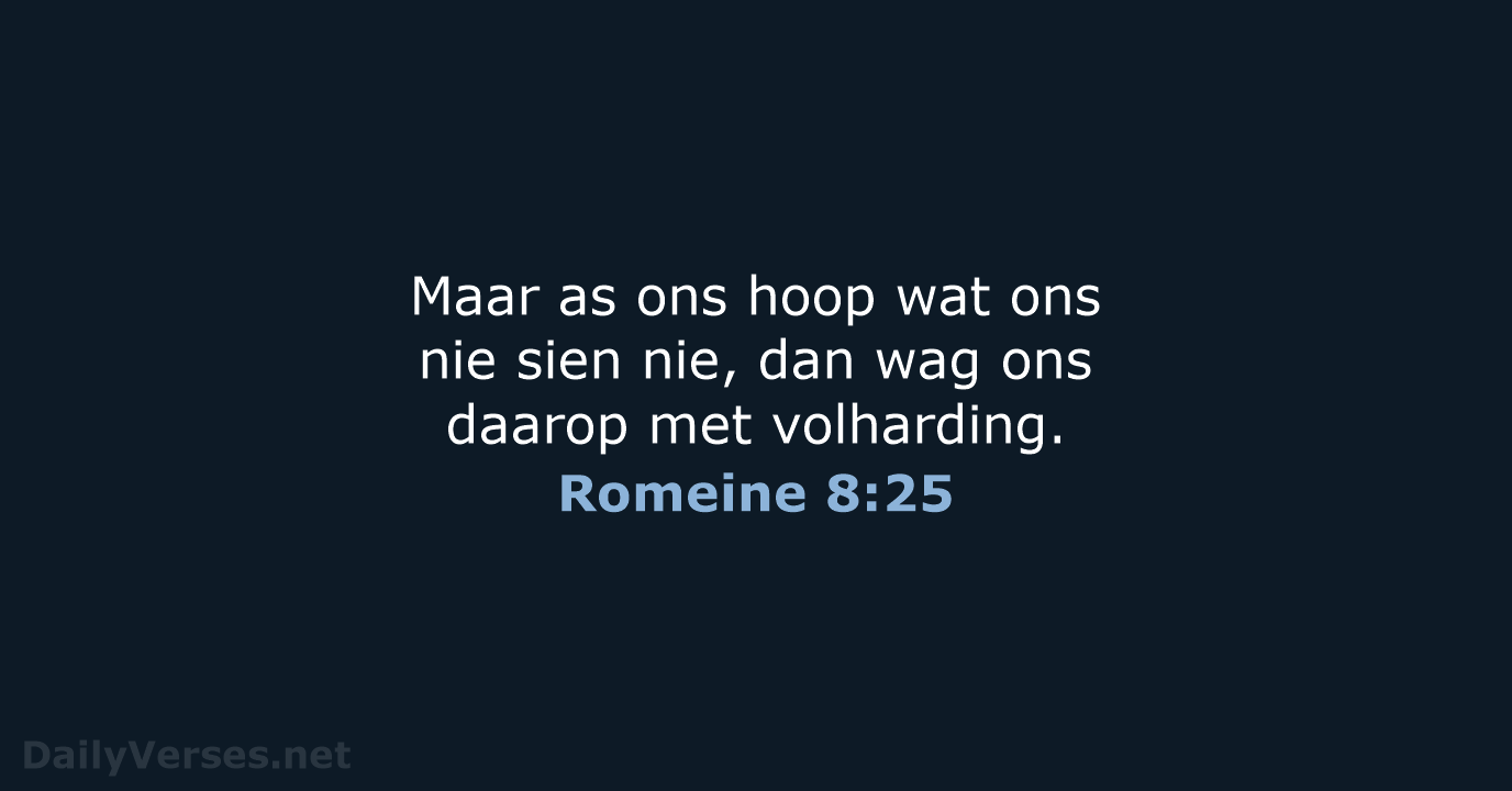 Romeine 8:25 - AFR53