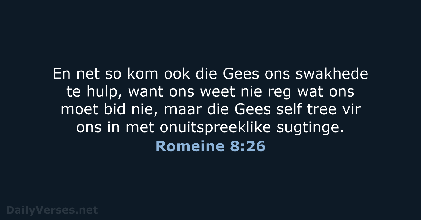 Romeine 8:26 - AFR53