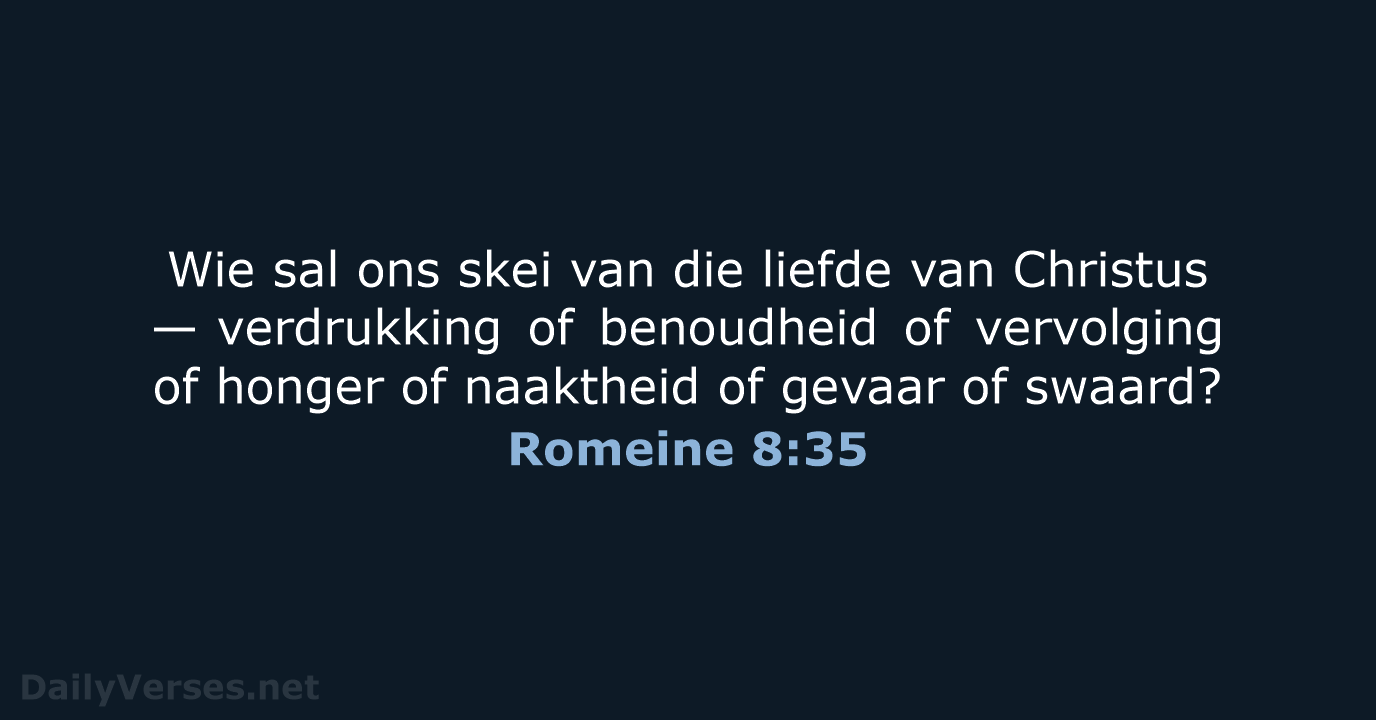 Romeine 8:35 - AFR53