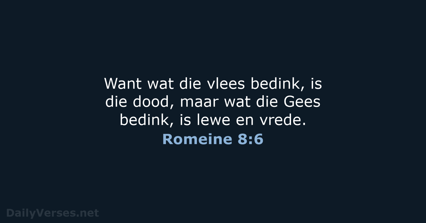 Romeine 8:6 - AFR53