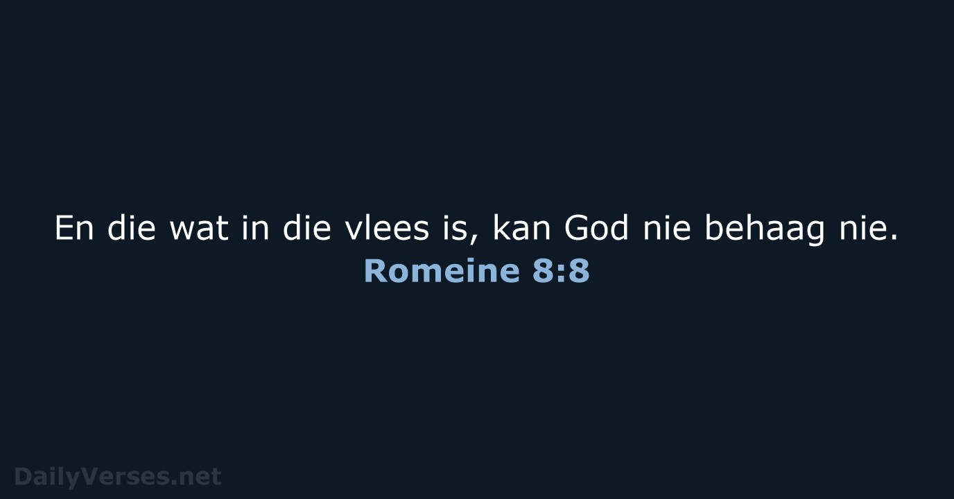 Romeine 8:8 - AFR53