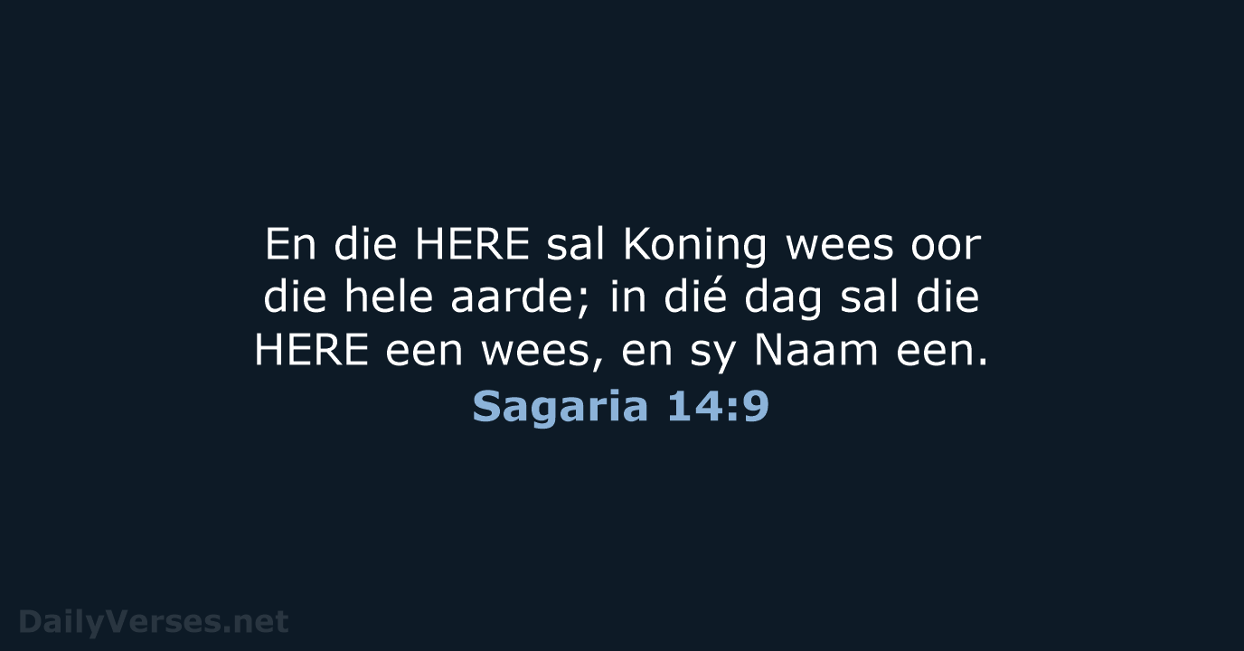 Sagaria 14:9 - AFR53
