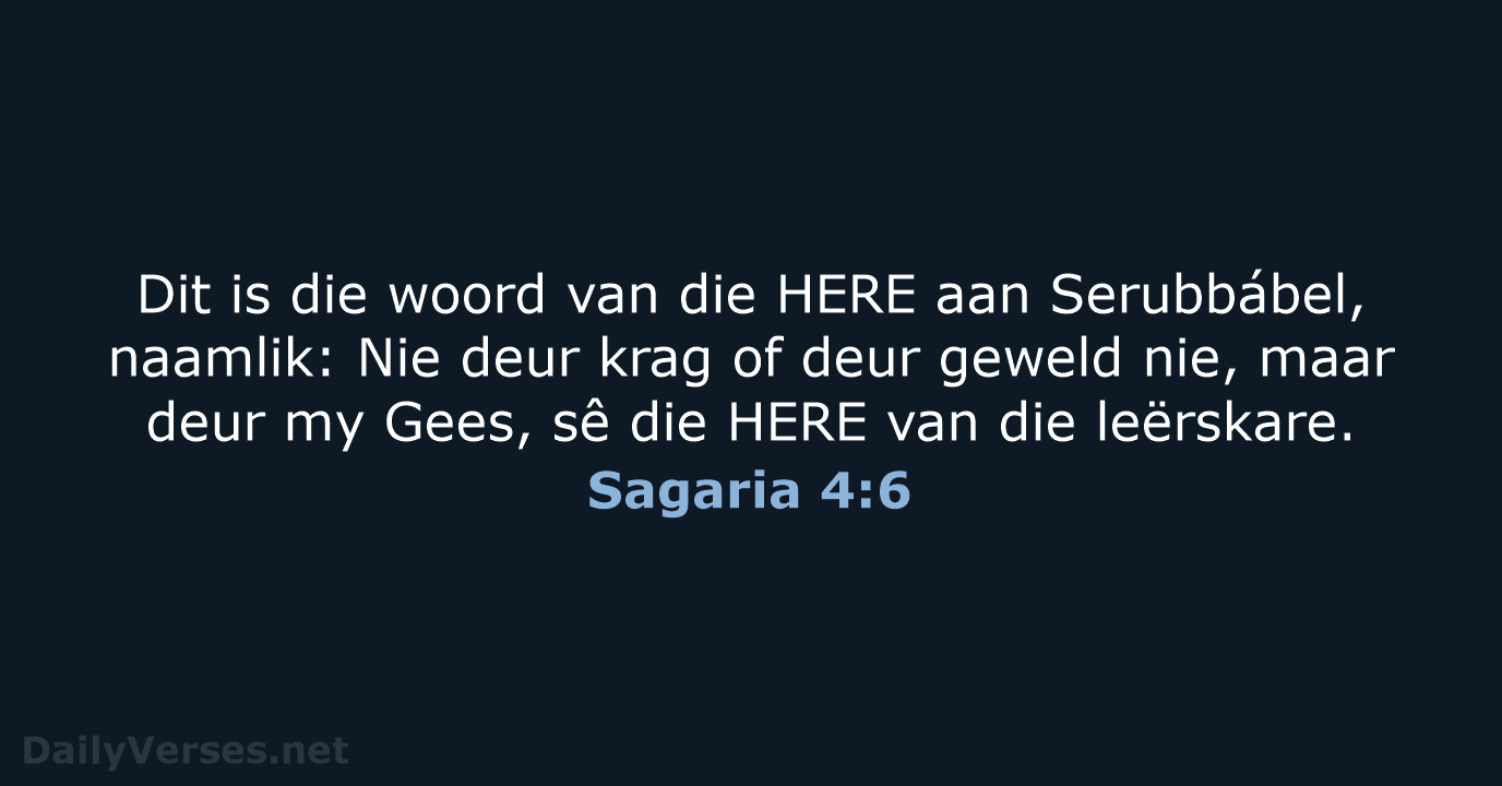 Sagaria 4:6 - AFR53