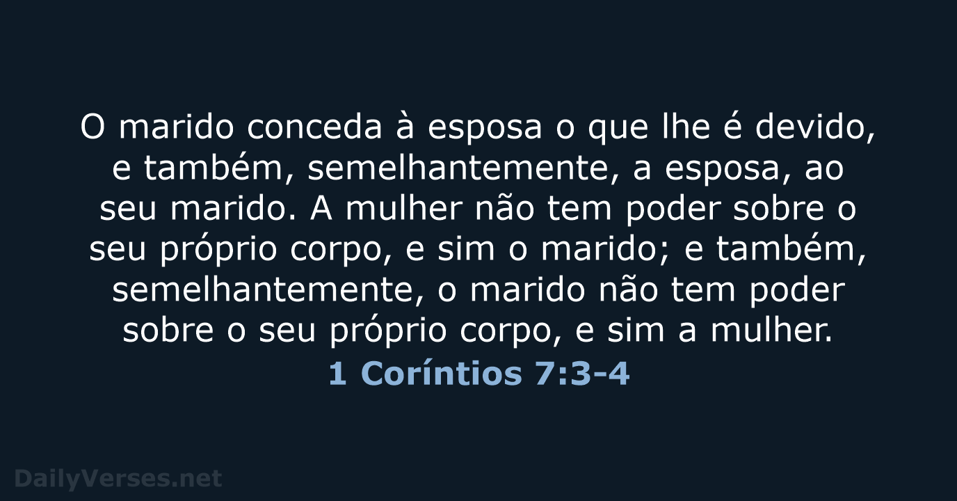 1 Coríntios 7:3-4 - ARA