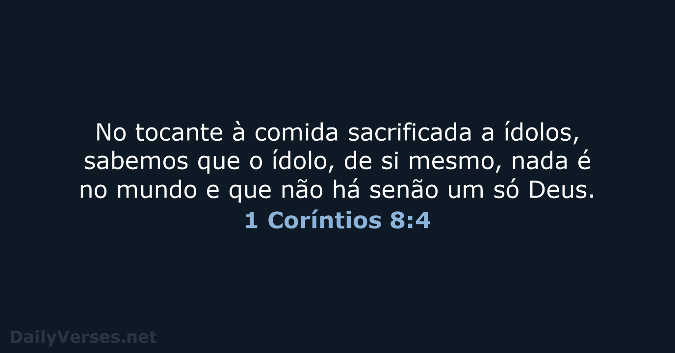 1 Coríntios 8:4 - ARA