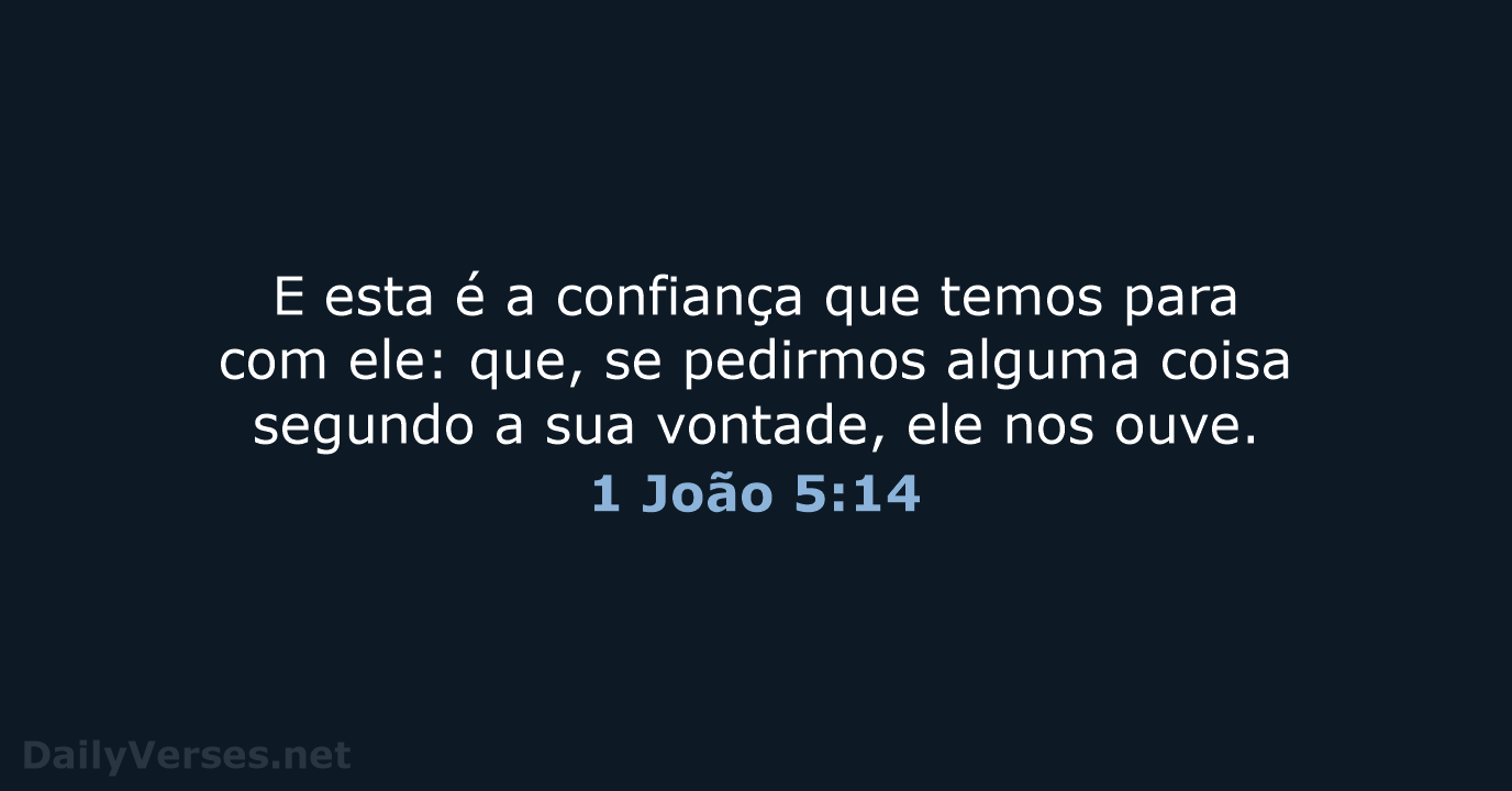 1 João 5:14 - ARA