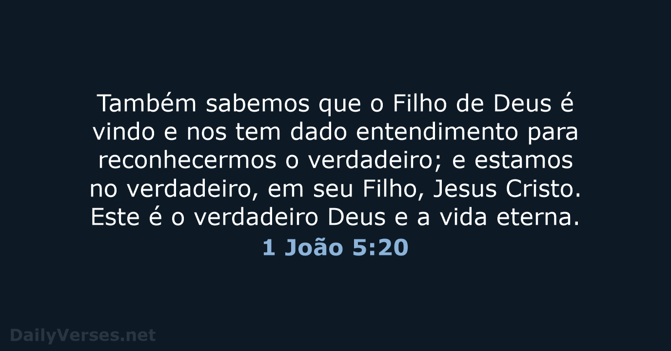 1 João 5:20 - ARA