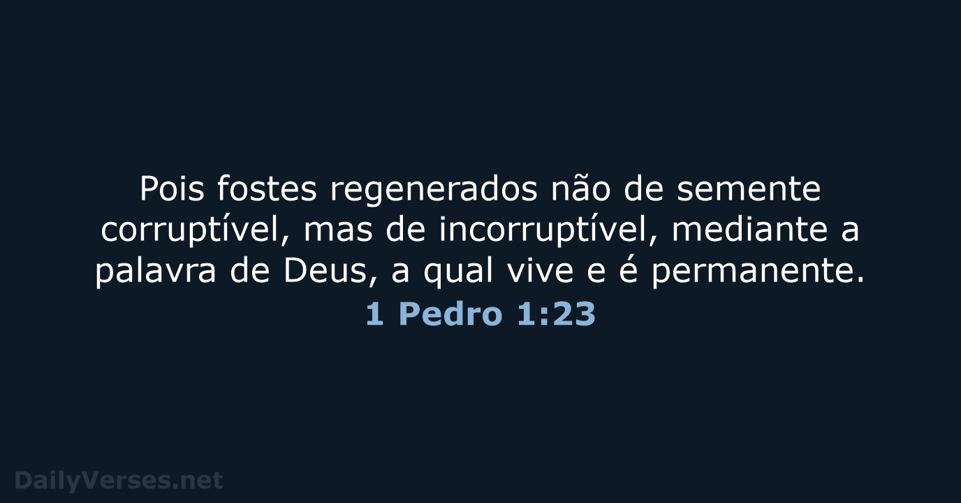 1 Pedro 1:23 - ARA