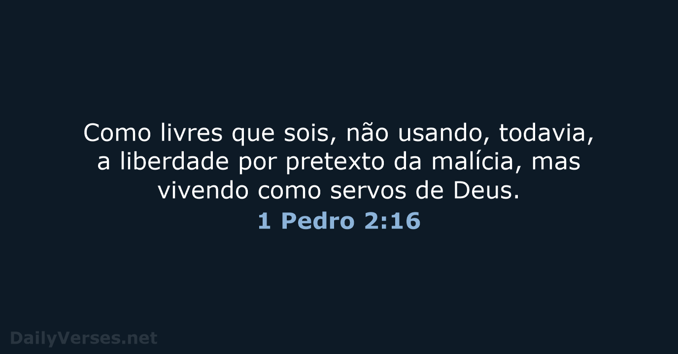 1 Pedro 2:16 - ARA