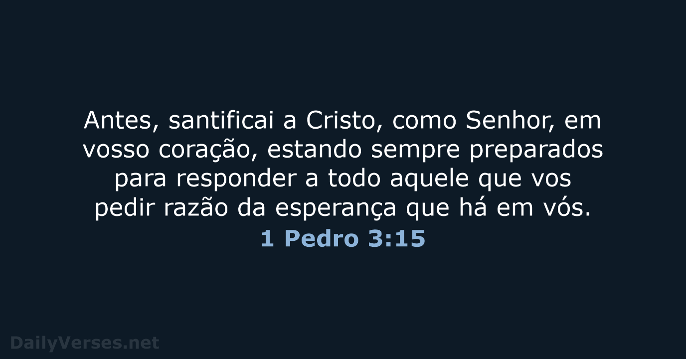 1 Pedro 3:15 - ARA