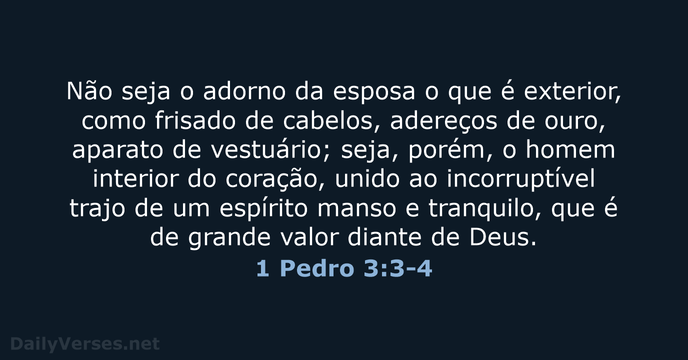 1 Pedro 3:3-4 - ARA