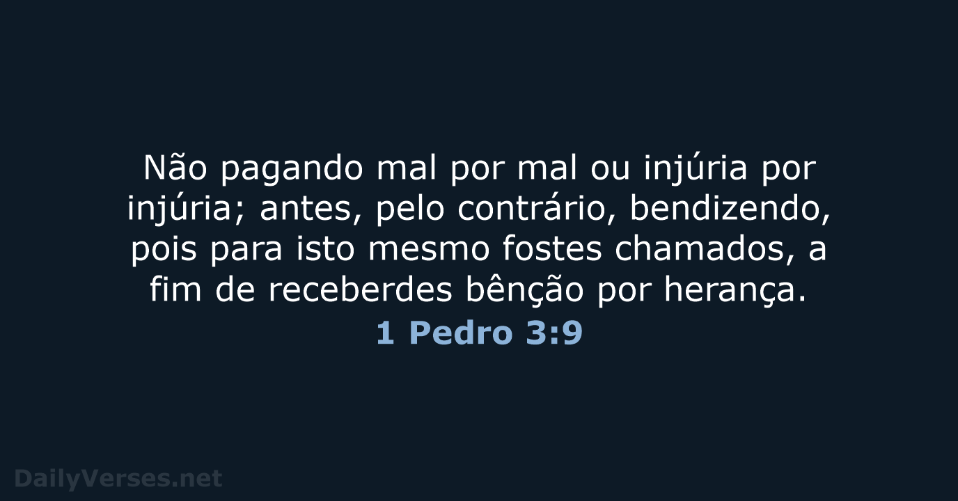 1 Pedro 3:9 - ARA