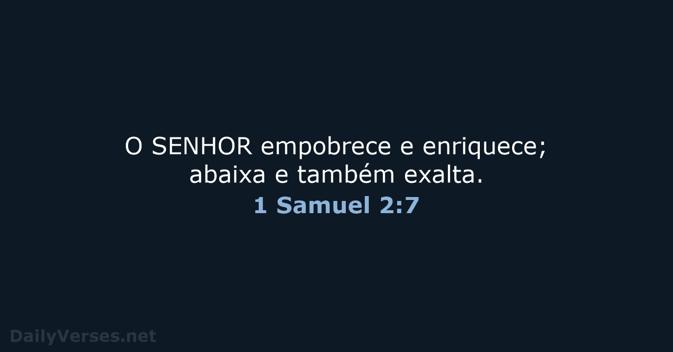 1 Samuel 2:7 - ARA