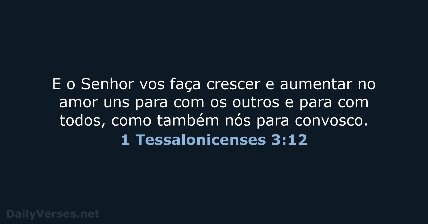 1 Tessalonicenses 3:12 - ARA