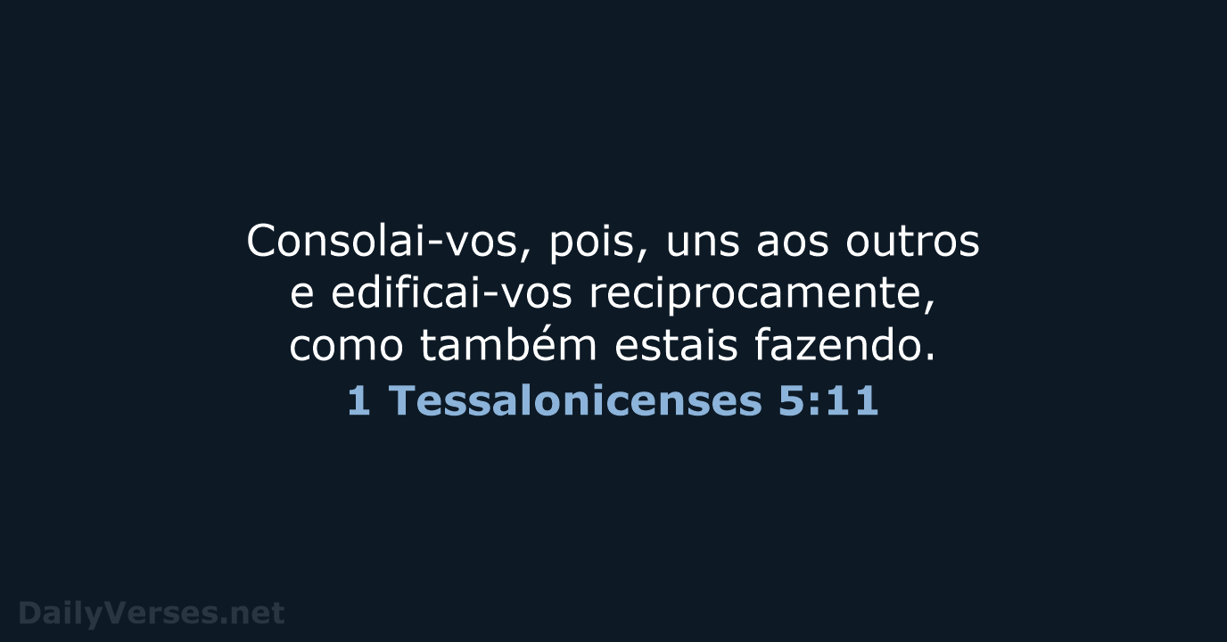 1 Tessalonicenses 5:11 - ARA