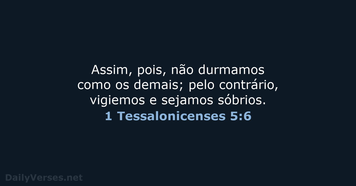 1 Tessalonicenses 5:6 - ARA