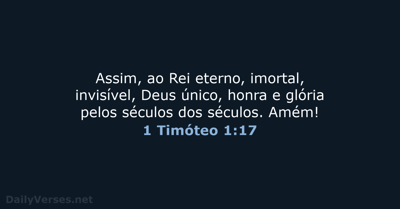1 Timóteo 1:17 - ARA