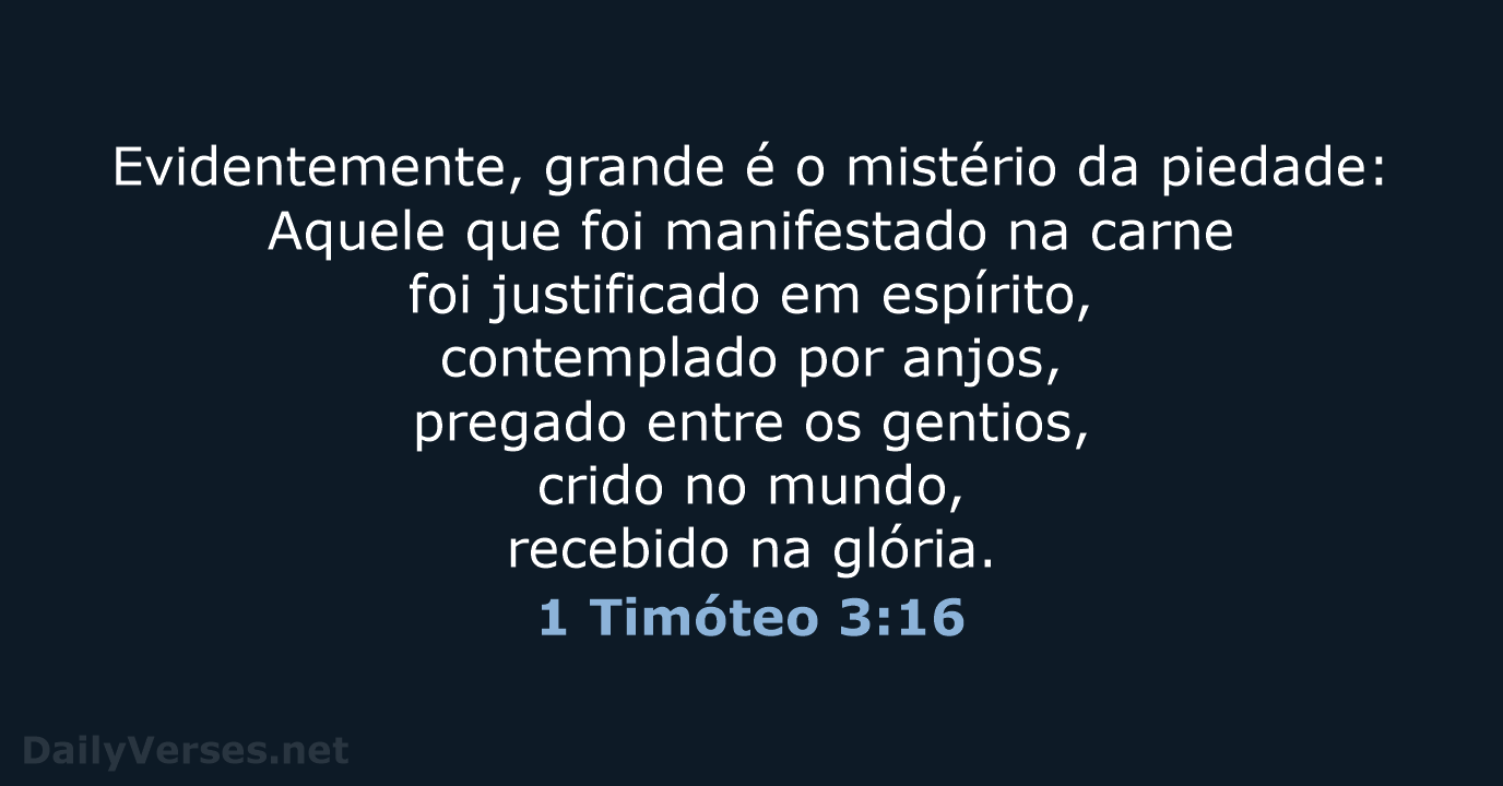 1 Timóteo 3:16 - ARA