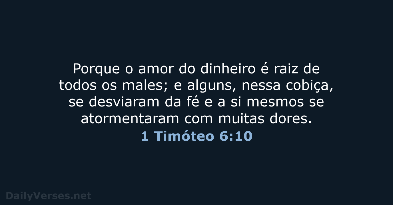 1 Timóteo 6:10 - ARA