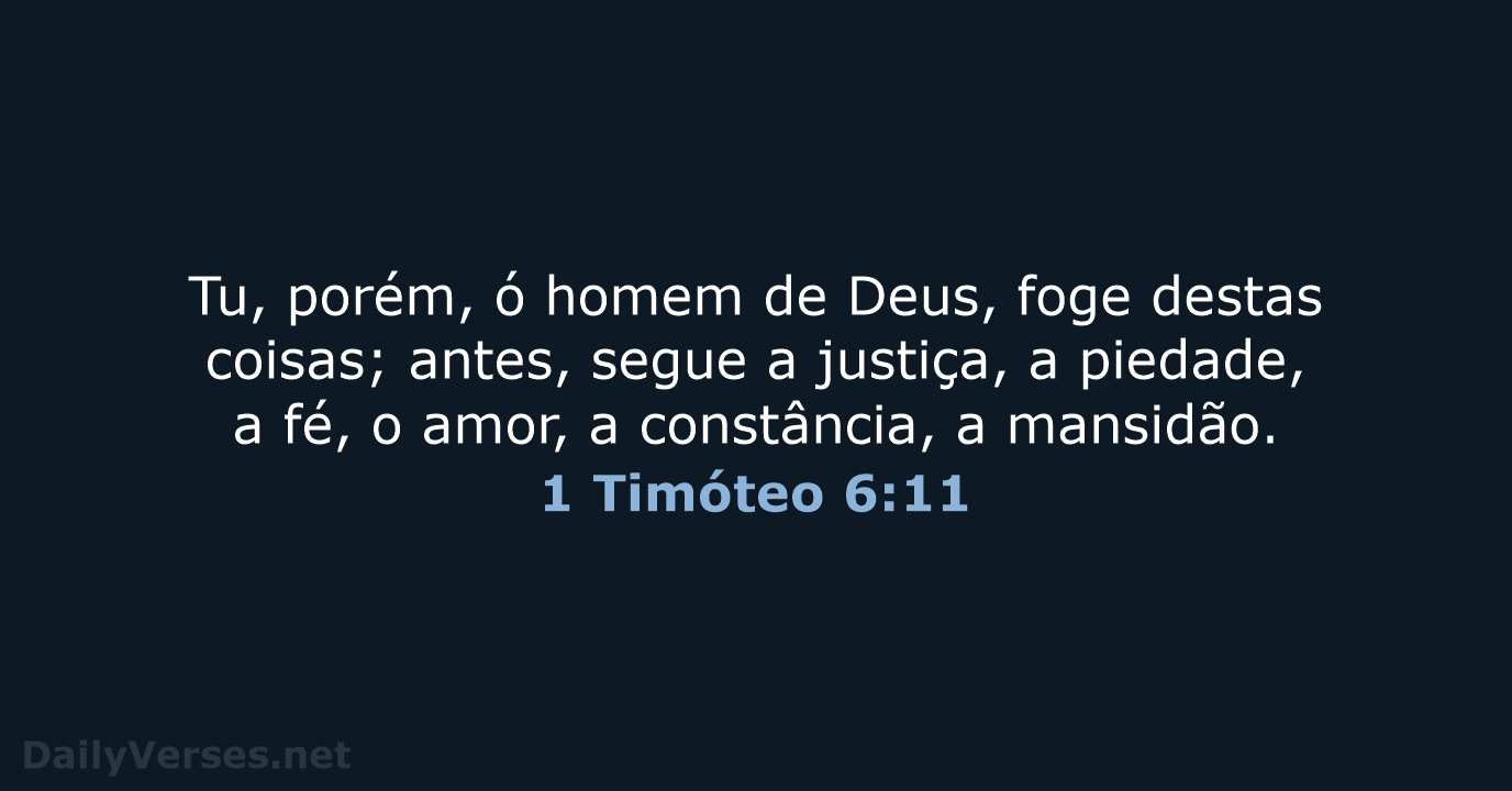 1 Timóteo 6:11 - ARA