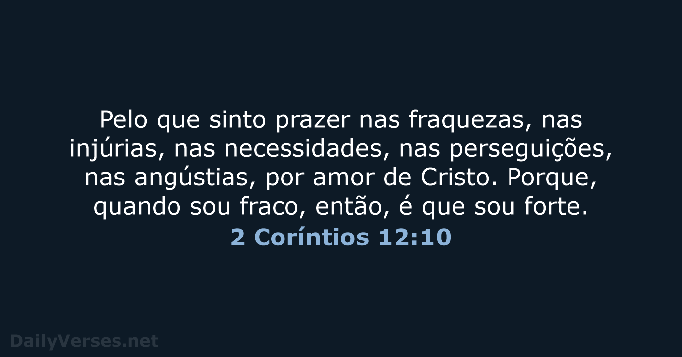2 Coríntios 12:10 - ARA