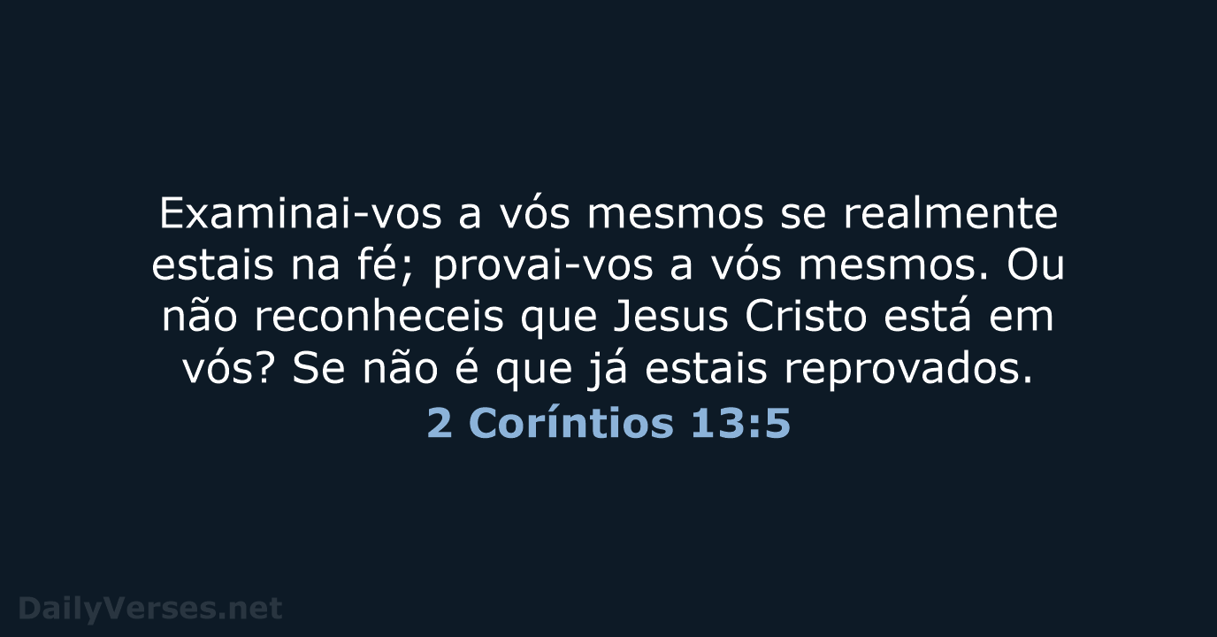 2 Coríntios 13:5 - ARA