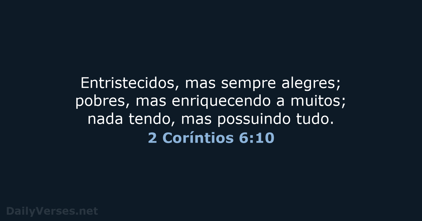 2 Coríntios 6:10 - ARA