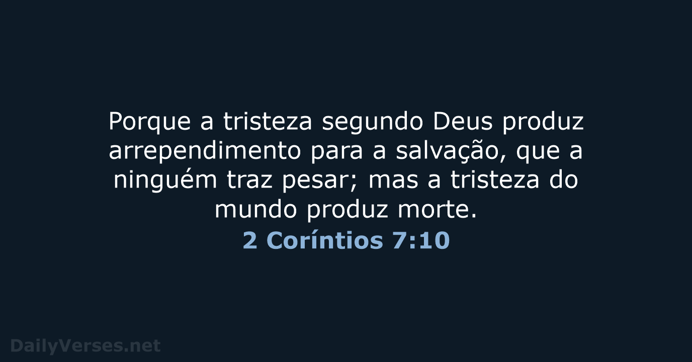 2 Coríntios 7:10 - ARA