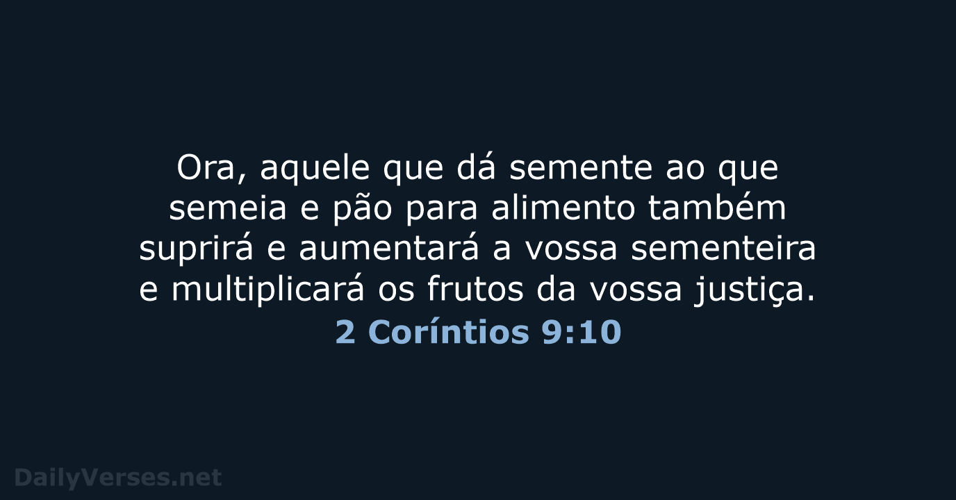 2 Coríntios 9:10 - ARA