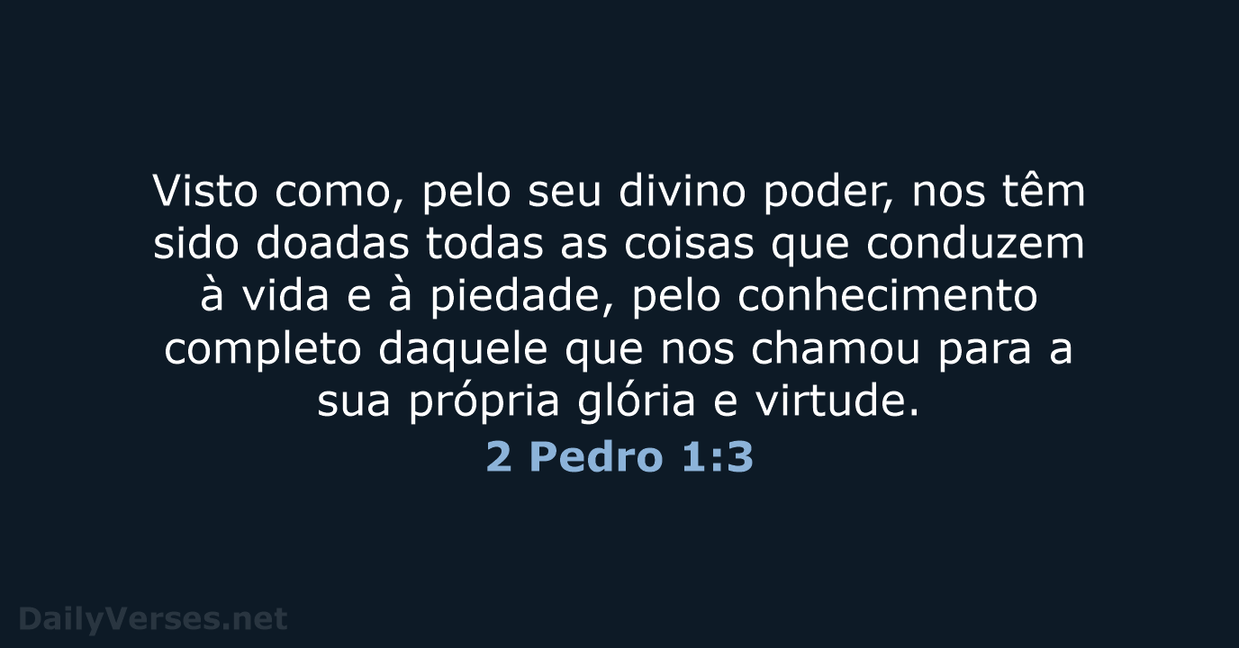 2 Pedro 1:3 - ARA