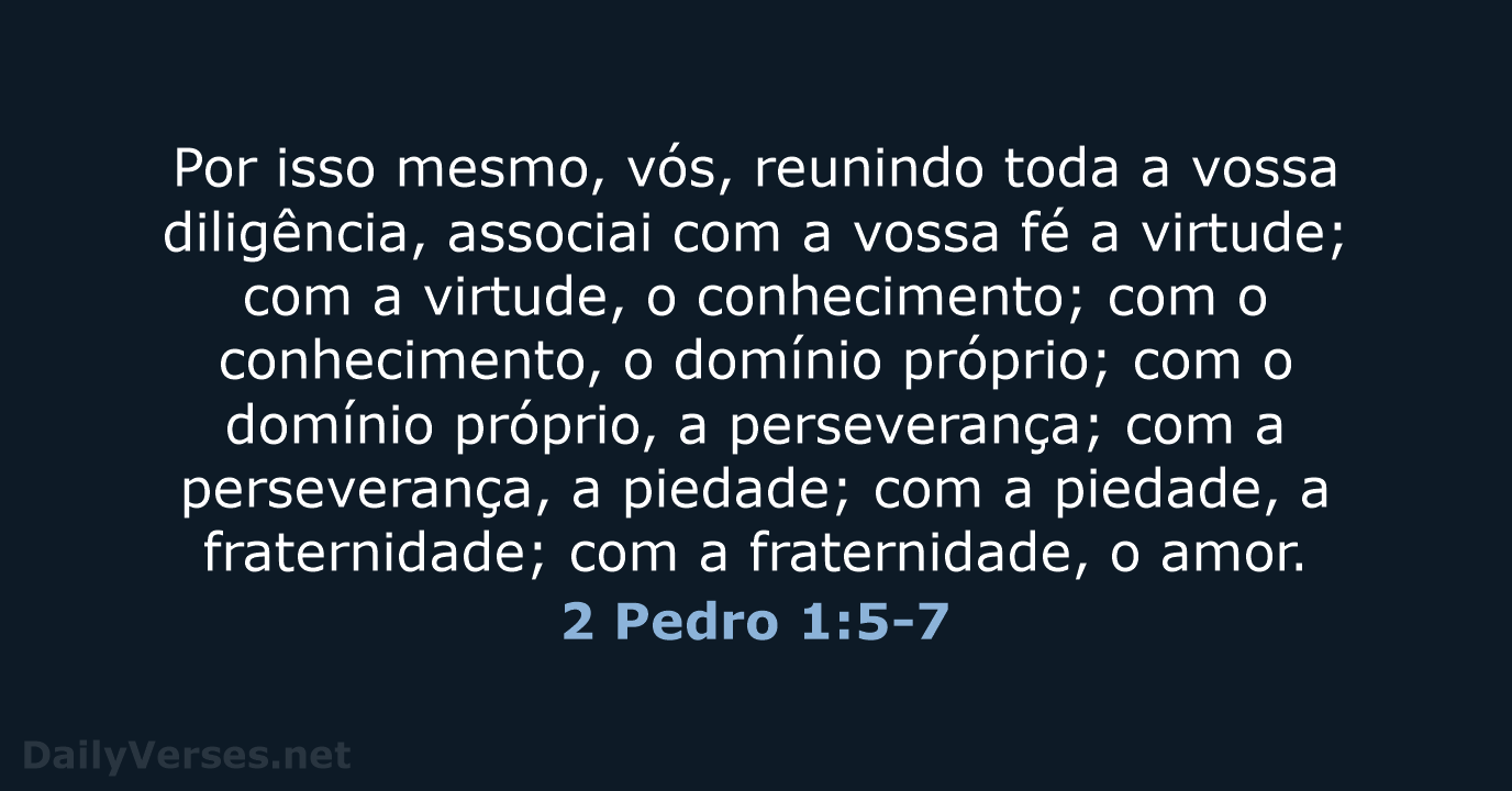 2 Pedro 1:5-7 - ARA