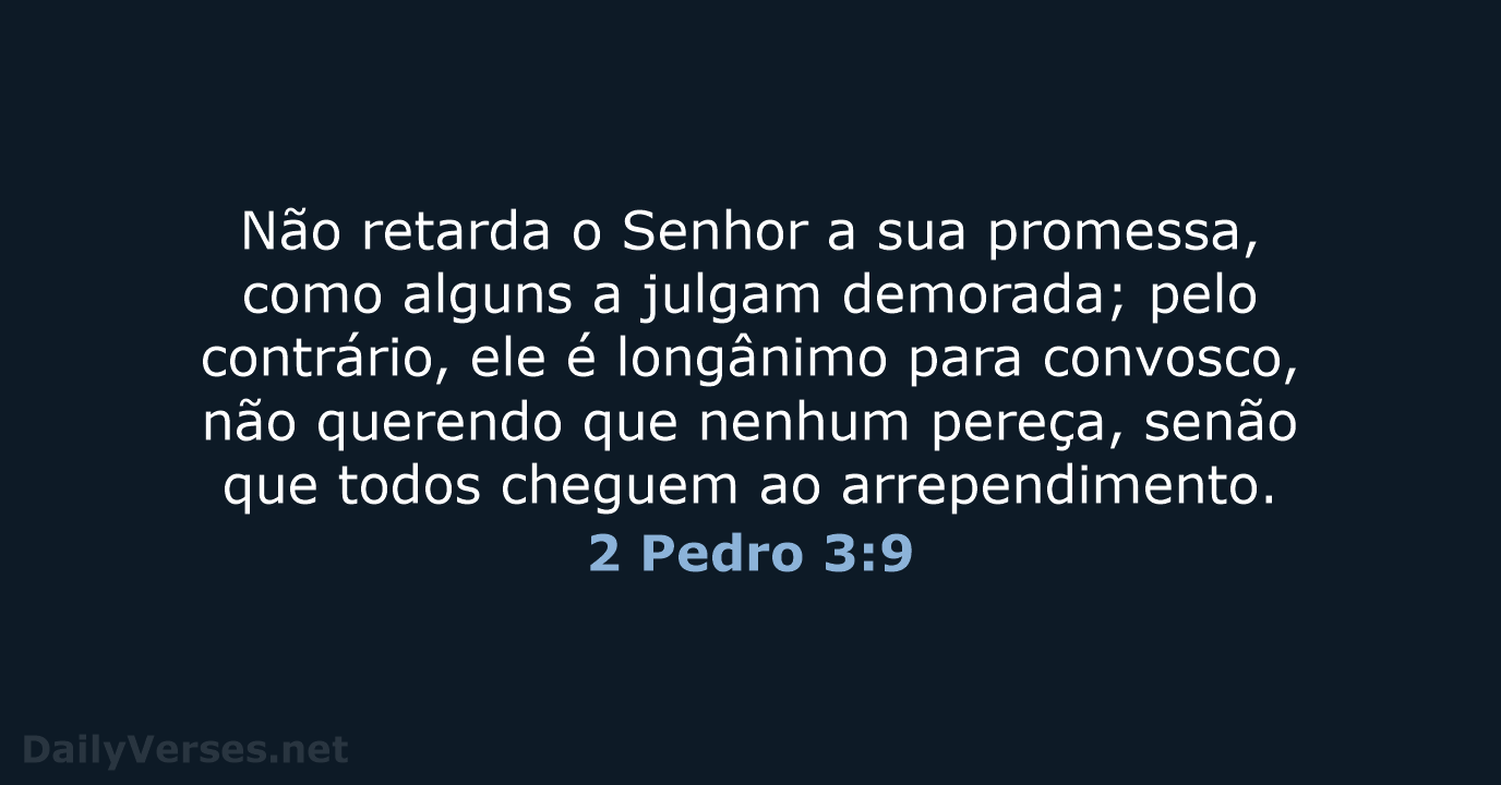 2 Pedro 3:9 - ARA