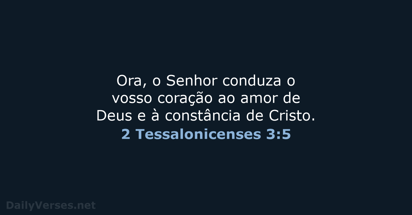 2 Tessalonicenses 3:5 - ARA