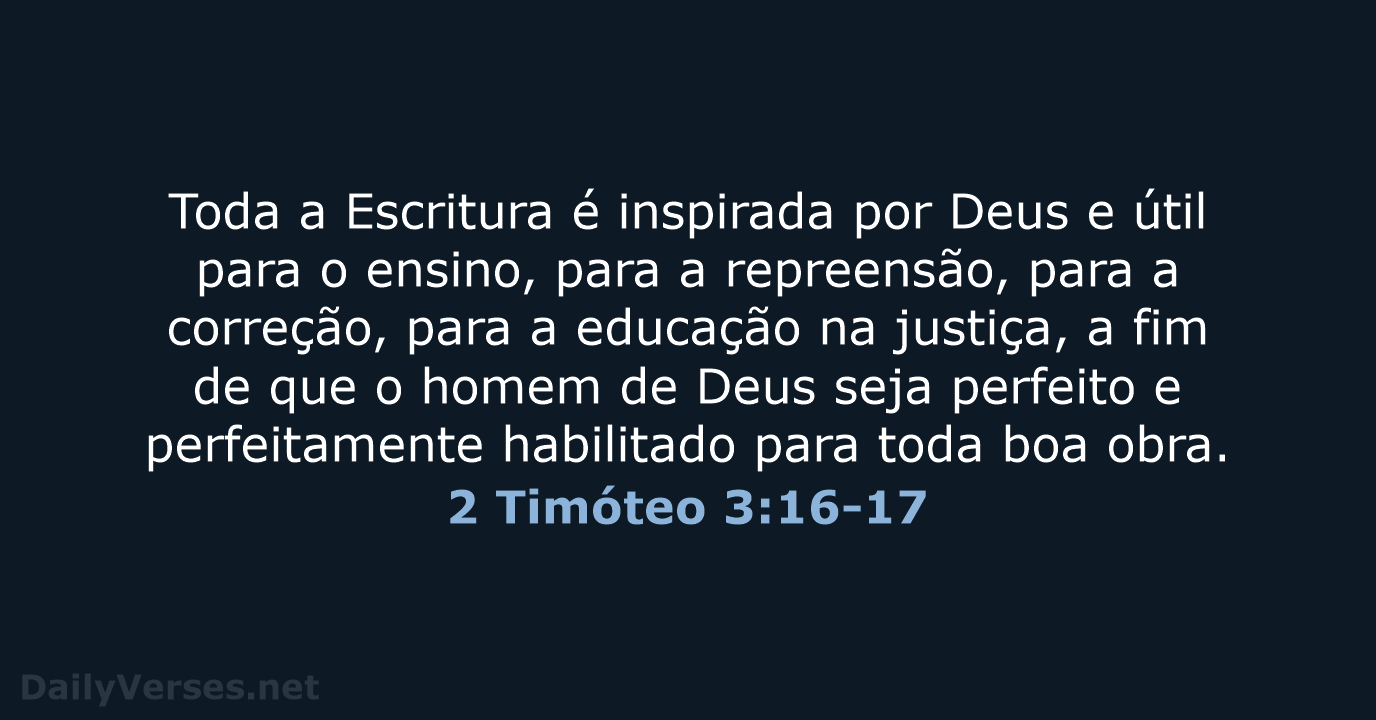 2 Timóteo 3:16-17 - ARA