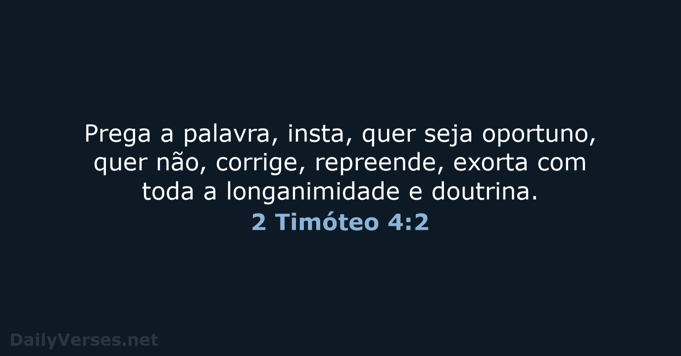 2 Timóteo 4:2 - ARA