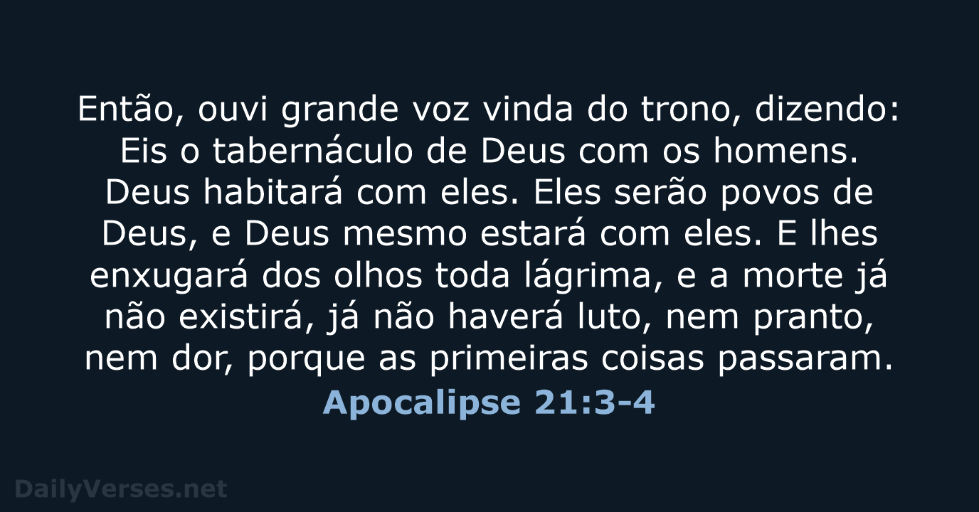 Apocalipse 21:3-4 - ARA