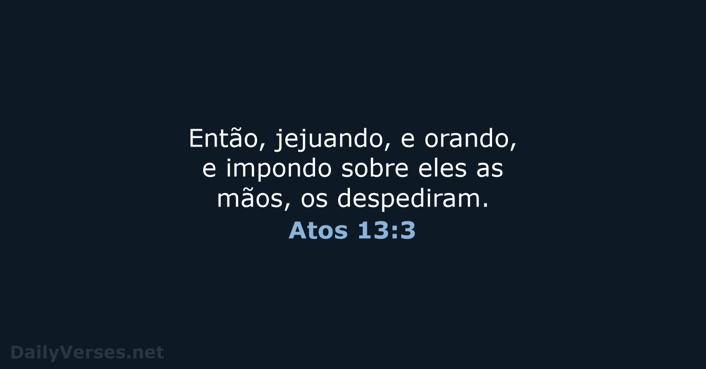 Atos 13:3 - ARA