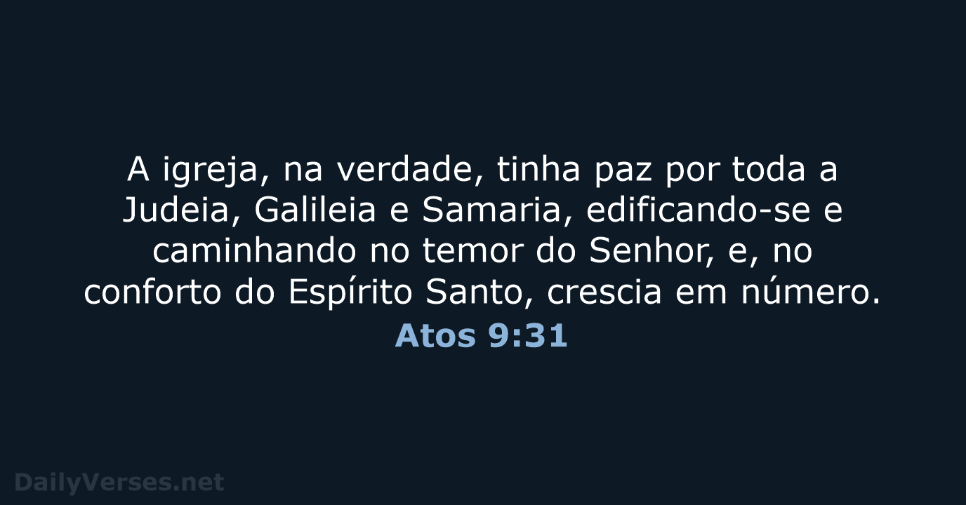 Atos 9:31 - ARA