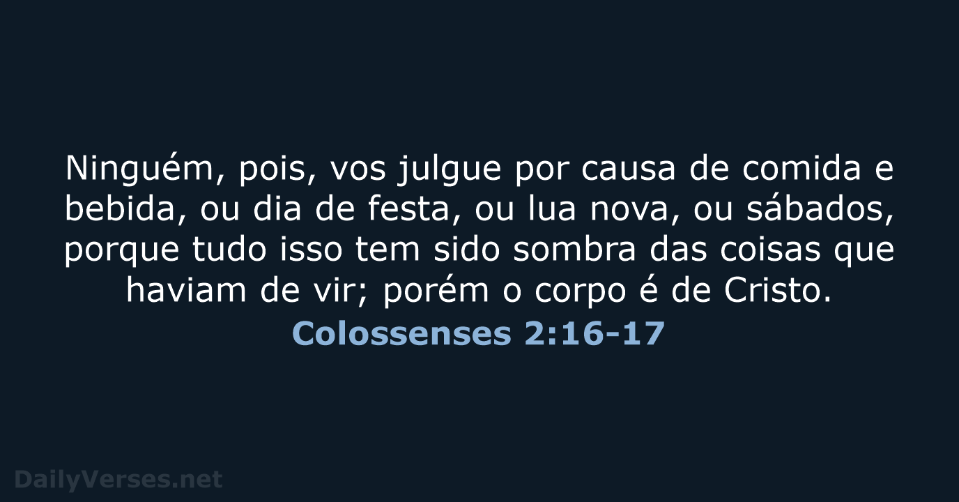 Colossenses 2:16-17 - ARA